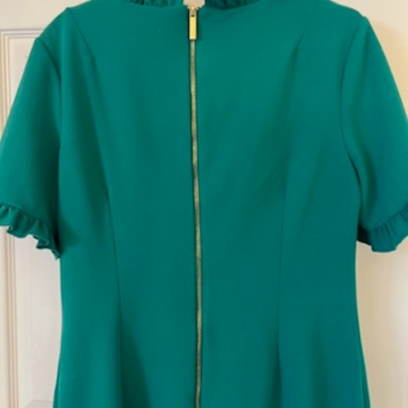 Calvin Klein Dress V Neck Ruffle Sleeve and Neck 12 - Picture 7 of 8